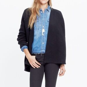 Madewell Black Open-Front Cardigan
